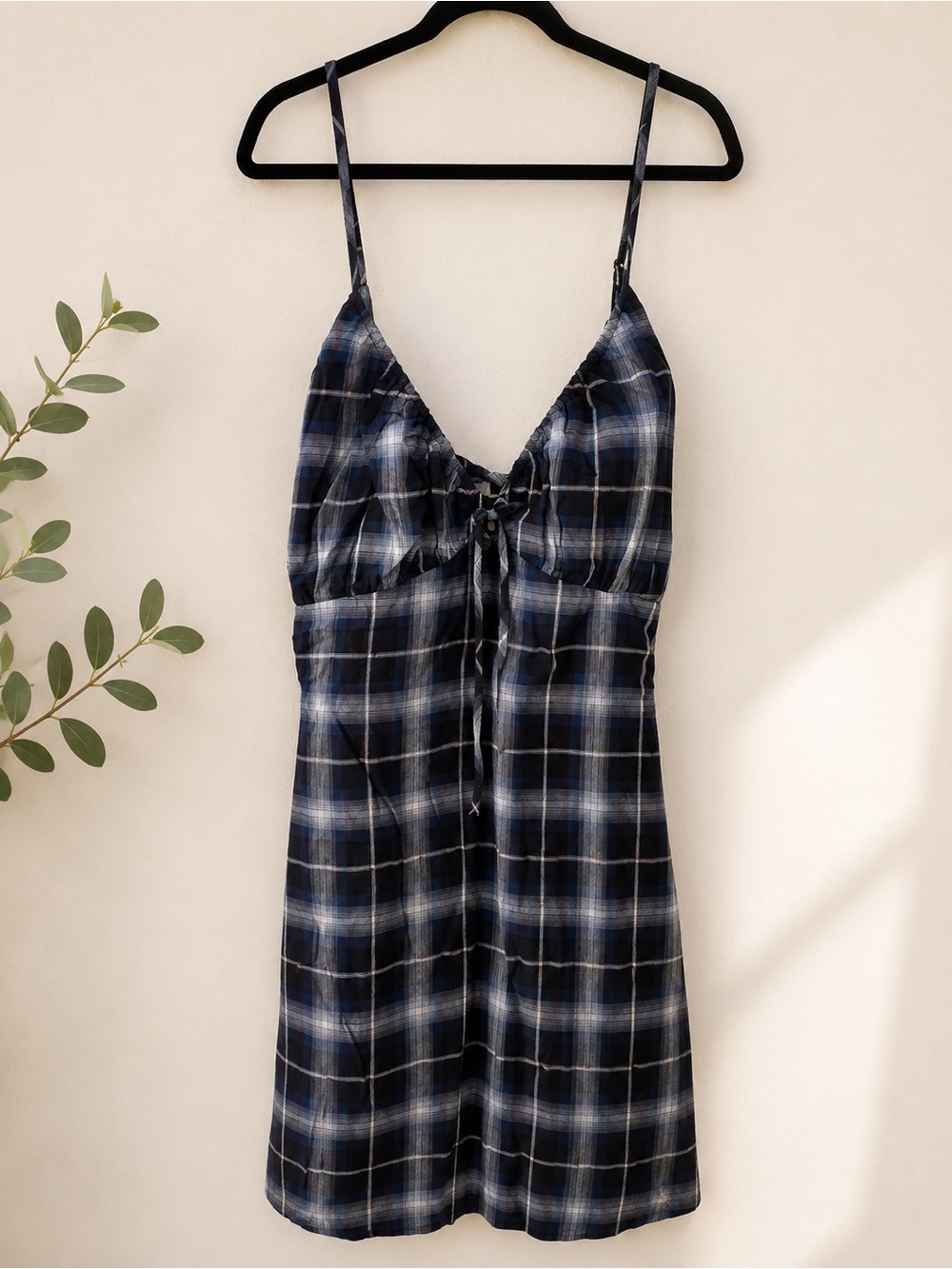 Plaid Navy & Black flannel dress - Brand: Wild Fable